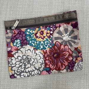 LeSportsac Floral Pouch Cosmetic Pencil Bag‎ Travel Pouch Zipper Pouch